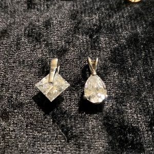 SS cubic zirconia pendants